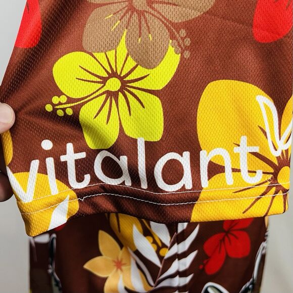 Chicago Wolves XL Hawaiian Shirt Brown Yellow Red Floral Gameday Promotion - Picture 4 of 5